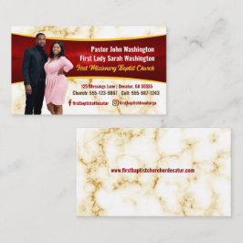 エレガント牧師とファーストレディ・マーブル写真教会 名刺