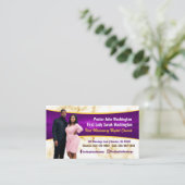 エレガント牧師とファーストレディ・マーブル写真教会 名刺 (スタンド正面)