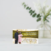 エレガント牧師とファーストレディ・マーブル写真教会 名刺 (スタンド正面)