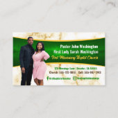 エレガント牧師とファーストレディ・マーブル写真教会 名刺 (正面)