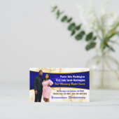 エレガント牧師とファーストレディ・マーブル写真教会 名刺 (スタンド正面)