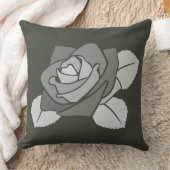 エレガント独身のバラブロッサムオングレー クッション (ブランケット)
