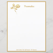 エレガント独身の金ゴールドパーソナライズされた