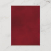 エレガント独身のRed Rose結婚 Reserved プレイスカード (裏面)