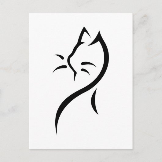 エレガント猫はがき ポストカード (正面)