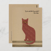 エレガント猫。本当の猫好きのみ! ポストカード (正面/裏面)