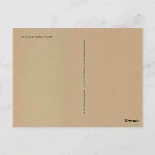 エレガント猫。本当の猫好きのみ! ポストカード (裏面)