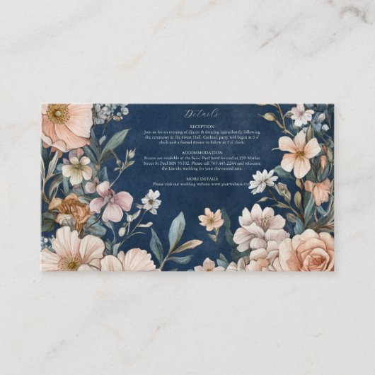 エレガント王室のビクトリアンエレガ結婚ンス エンクロージャーカード (正面)