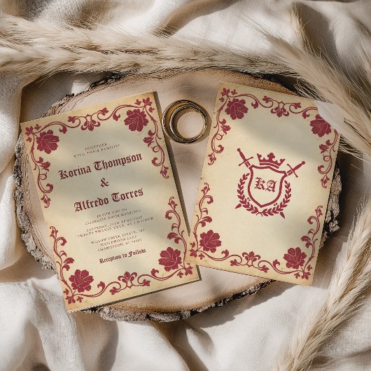 エレガント王室のファンタジー結婚の 招待状