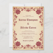 エレガント王室のファンタジー結婚の 招待状 (正面)