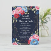 エレガント王室のフローラ結婚式招待状 招待状 (スタンド正面)