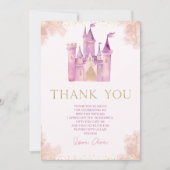 エレガント王室のプリンセス城バースデーパーティー サンキューカード (正面)