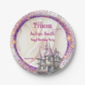 エレガント王室のプリンセス誕生日パーティお祝い ペーパープレート (正面)