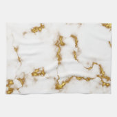 エレガント王室の大理石金ゴールドデザイン キッチンタオル (横)