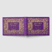 エレガント王室の紫パーソナライズされた ゲストブック (全面)