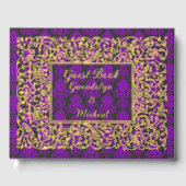 エレガント王室の紫パーソナライズされた ゲストブック (正面)