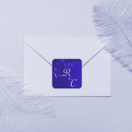 エレガント王室の結婚モノグラムのの スクエアシール