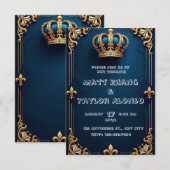 エレガント王室の結婚式招待状 招待状 (正面/裏面)