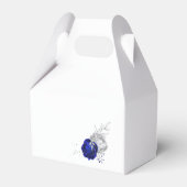 エレガント王室の銀結婚の花 フェイバーボックス (裏面サイド)