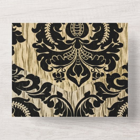 エレガント王室の18番目の誕生日招待状 オールインワン招待状 (裏面)