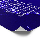 エレガント王室のBlue Wedding Reception Seat Chart ポスター (角)