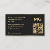 エレガント理容師クラシックポールバーショップブラック 名刺 (裏面)