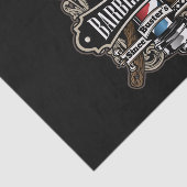 エレガント理容師ポールとクラウンロゴのパーソナライズ 薄葉紙 (詳細)