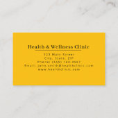 エレガント琥珀ブラック文字総合医師 名刺 (裏面)