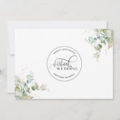 エレガント環境に配慮したオンライ結婚ン仮想 招待状 (裏面)