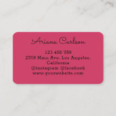 エレガント生まれたばかりの気に専門デイケア子供部屋 名刺 (裏面)