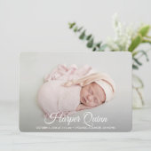 エレガント生まれたばかりのPhoto Collage Birth Announcement (スタンド正面)