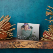 エレガント生まれたばかりのPhoto Collage Birth Announcement フォトプラーク (側面)