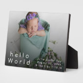 エレガント生まれたばかりのPhoto Collage Birth Announcement フォトプラーク (側面)