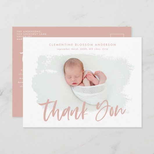 エレガント生出感謝してい写真 案内ポストカード (正面/裏面)