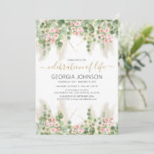 エレガント生命のユーカリお祝い |メモリアル 招待状 (スタンド正面)