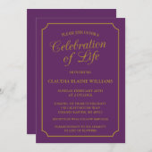 エレガント生活葬儀招待状お祝い 招待状 (正面/裏面)