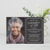 エレガント生活葬儀招待状お祝い 招待状 (スタンド正面)