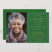 エレガント生活葬儀招待状お祝い 招待状 (正面/裏面)