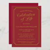 エレガント生活葬儀招待状お祝い 招待状 (正面/裏面)