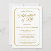 エレガント生活葬儀招待状お祝い 招待状 (正面)