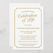 エレガント生活葬儀招待状お祝い 招待状 (正面/裏面)