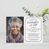 エレガント生活葬儀招待状お祝い 招待状 (スタンド正面)