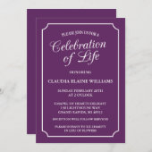 エレガント生活葬儀招待状お祝い 招待状 (正面/裏面)