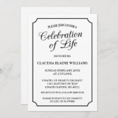 エレガント生活葬儀招待状お祝い 招待状 (正面/裏面)