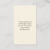 エレガント生活追悼状のお祝い 名刺 (裏面)