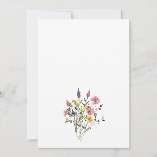 エレガント生葬の野花お祝い 招待状 (裏面)