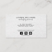 エレガント産妊婦の産シンプル 名刺 (裏面)