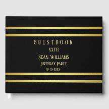 エレガント男らし金ゴールドとブラック誕生日