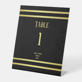 エレガント男らし金ゴールドとブラック誕生日 台座サイン