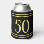 エレガント男らし金ゴールドとブラック誕生日 缶クーラー (缶裏面)